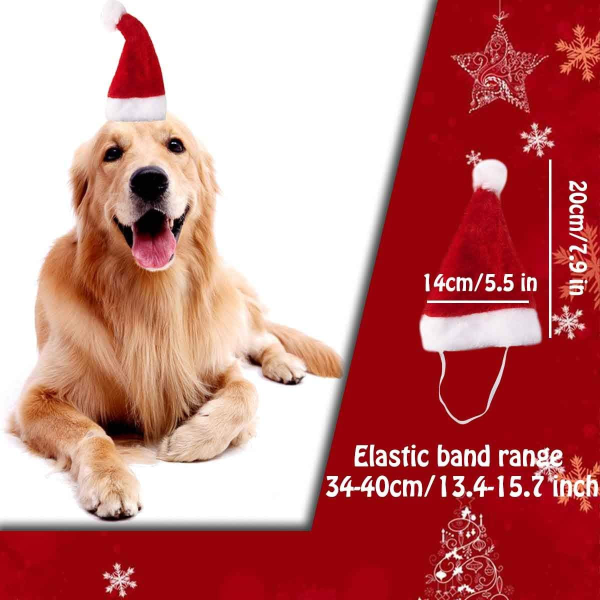 Merry Christmas Dog Bandana Reversible Trianqle Bibs Scarf,Adjustable Christmas Santa Hat for Dogs(Christmas-1, Christmas)